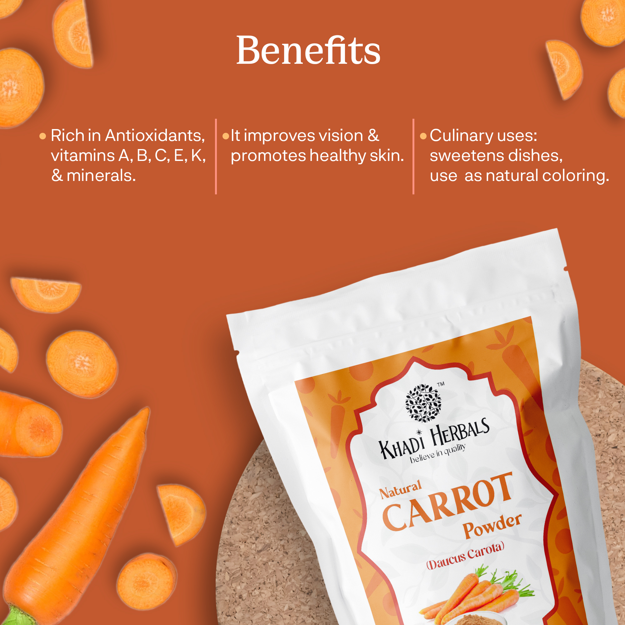 CARROT POWDER BENEFITS