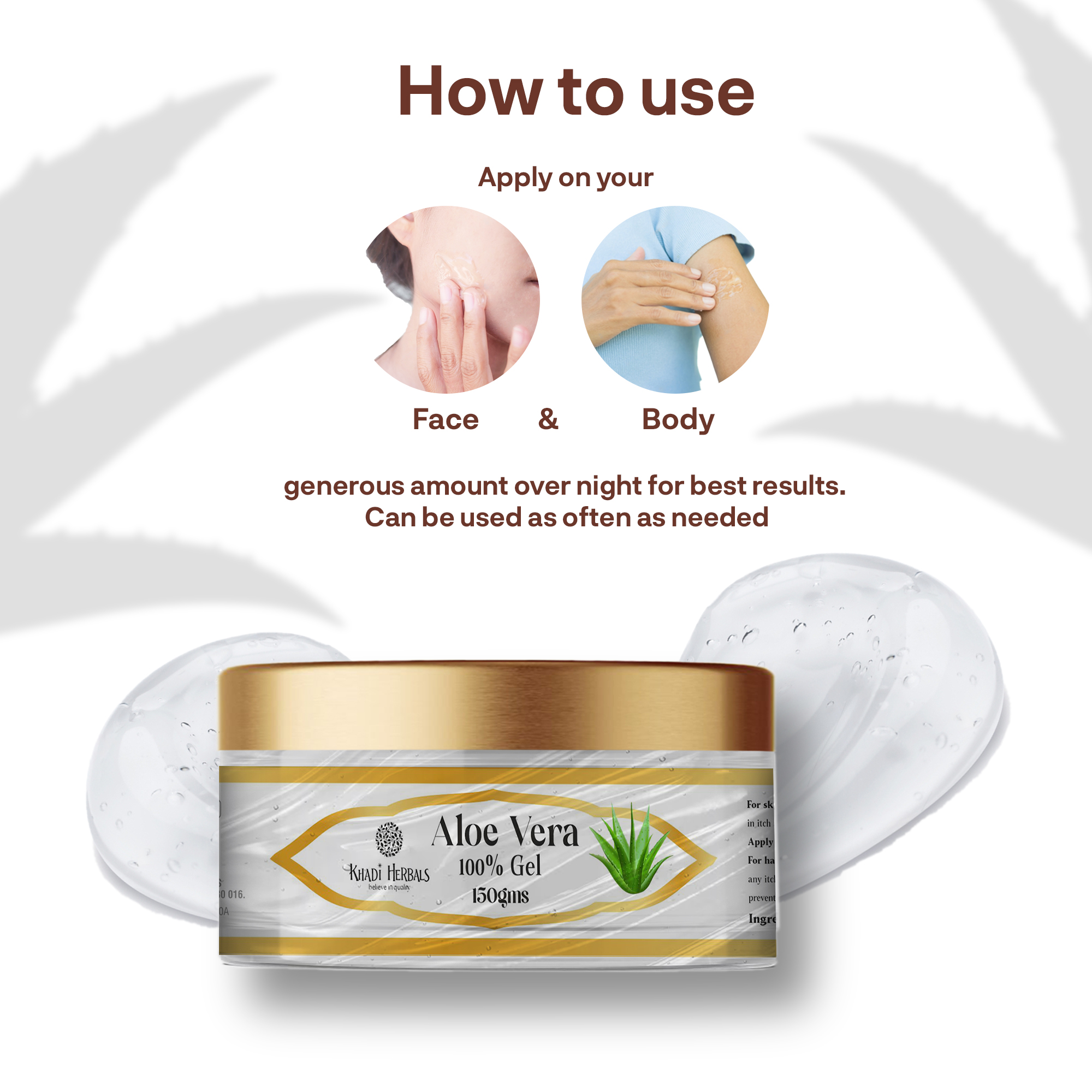 ALOEVERA 100% GEL HOW TO USE