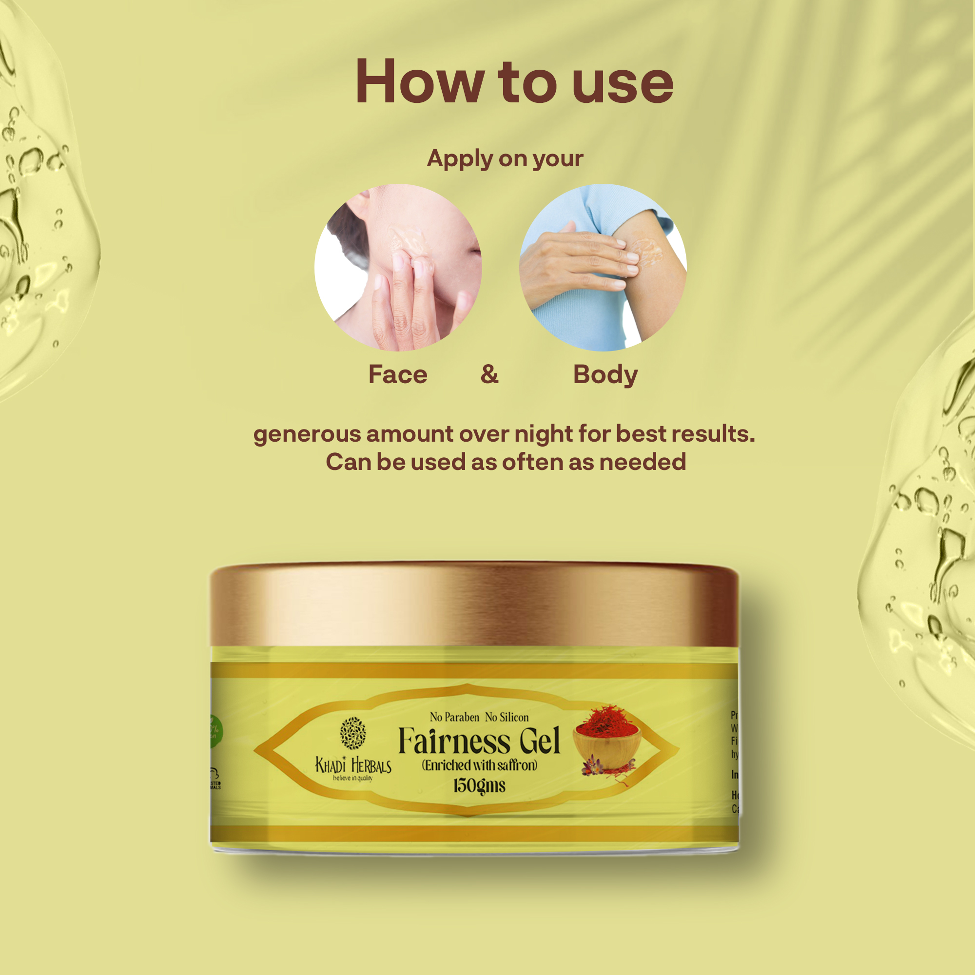 FAIRNESS GEL HOW TO USE