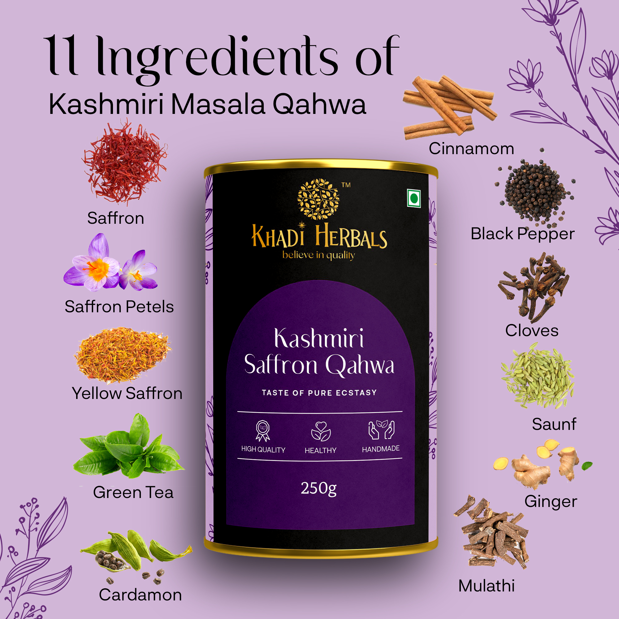 Saffron Qahwa Ingredients